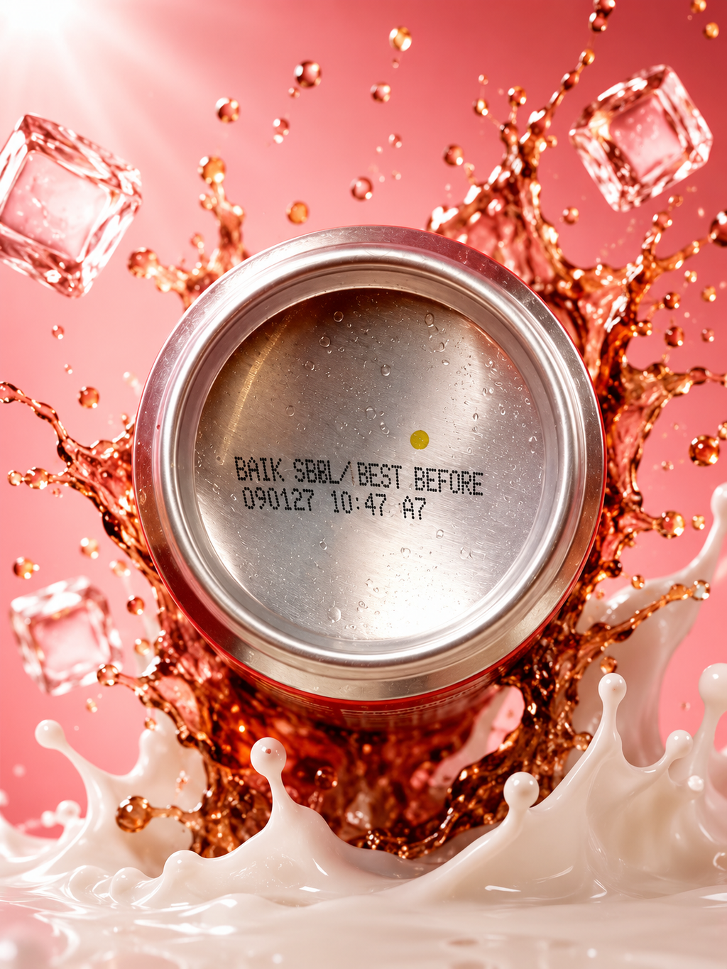 Fanta Strawberry Flavour can back label with nutrition info