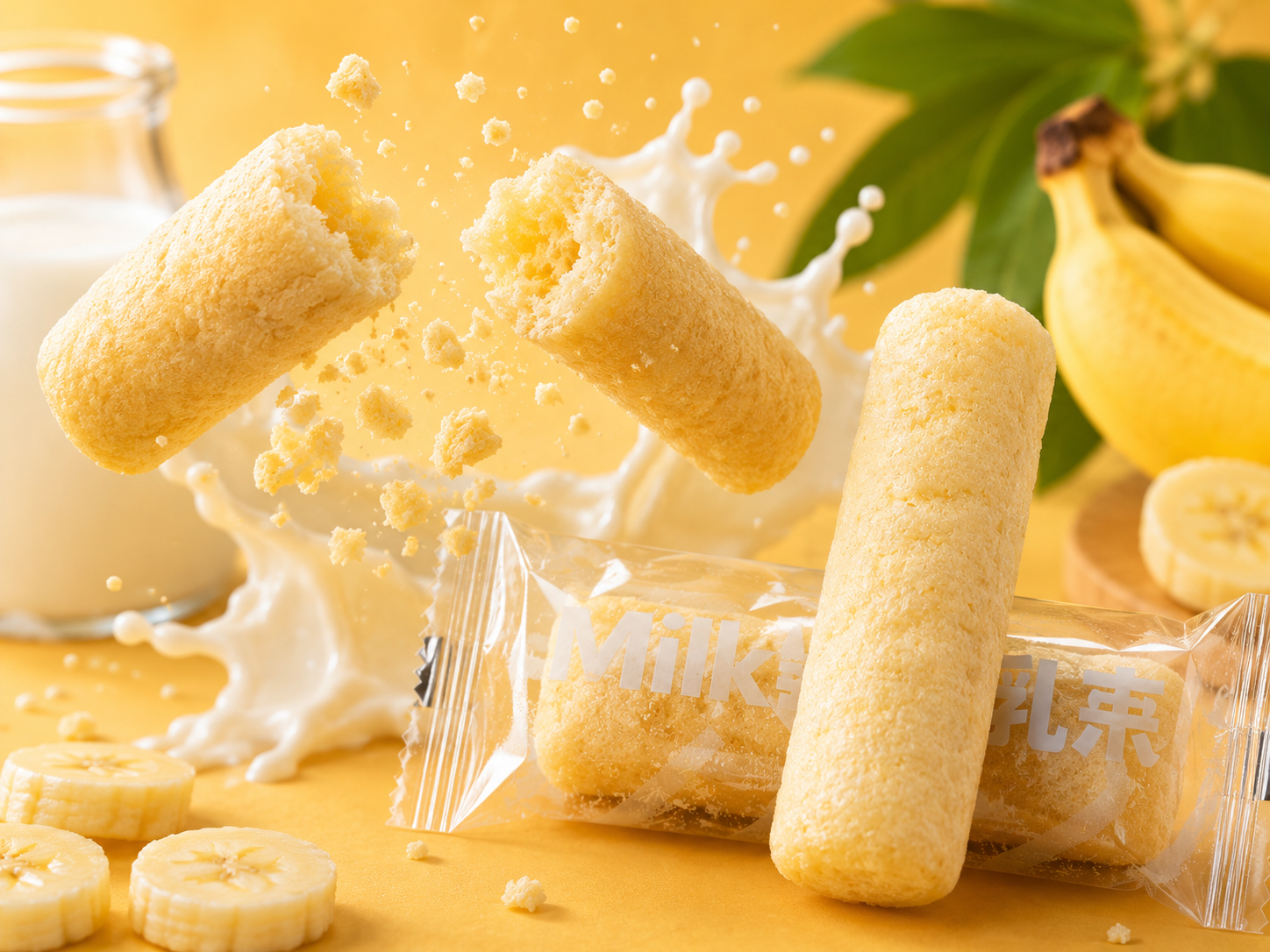 Kawen Milk Rice Cracker Sticks - Product Exploded View