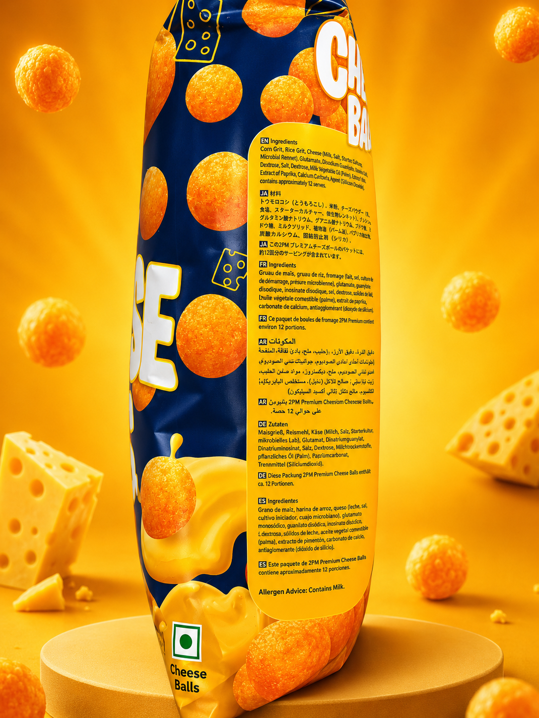 2pm Premium Cheese Balls front pack
