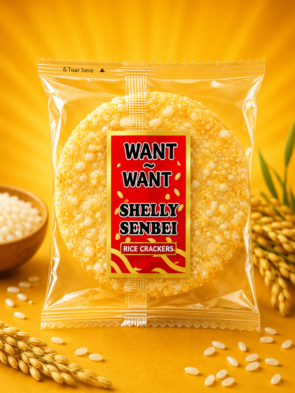 Want Want Shelly Senbei Rice Crackers - Single Piece Pack